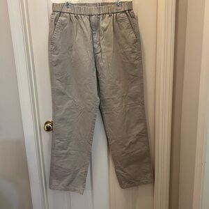 Soojun Men's Cotton Relaxed Fit Full Elastic Waist Twill Pants